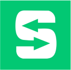 capital s with white color and green background